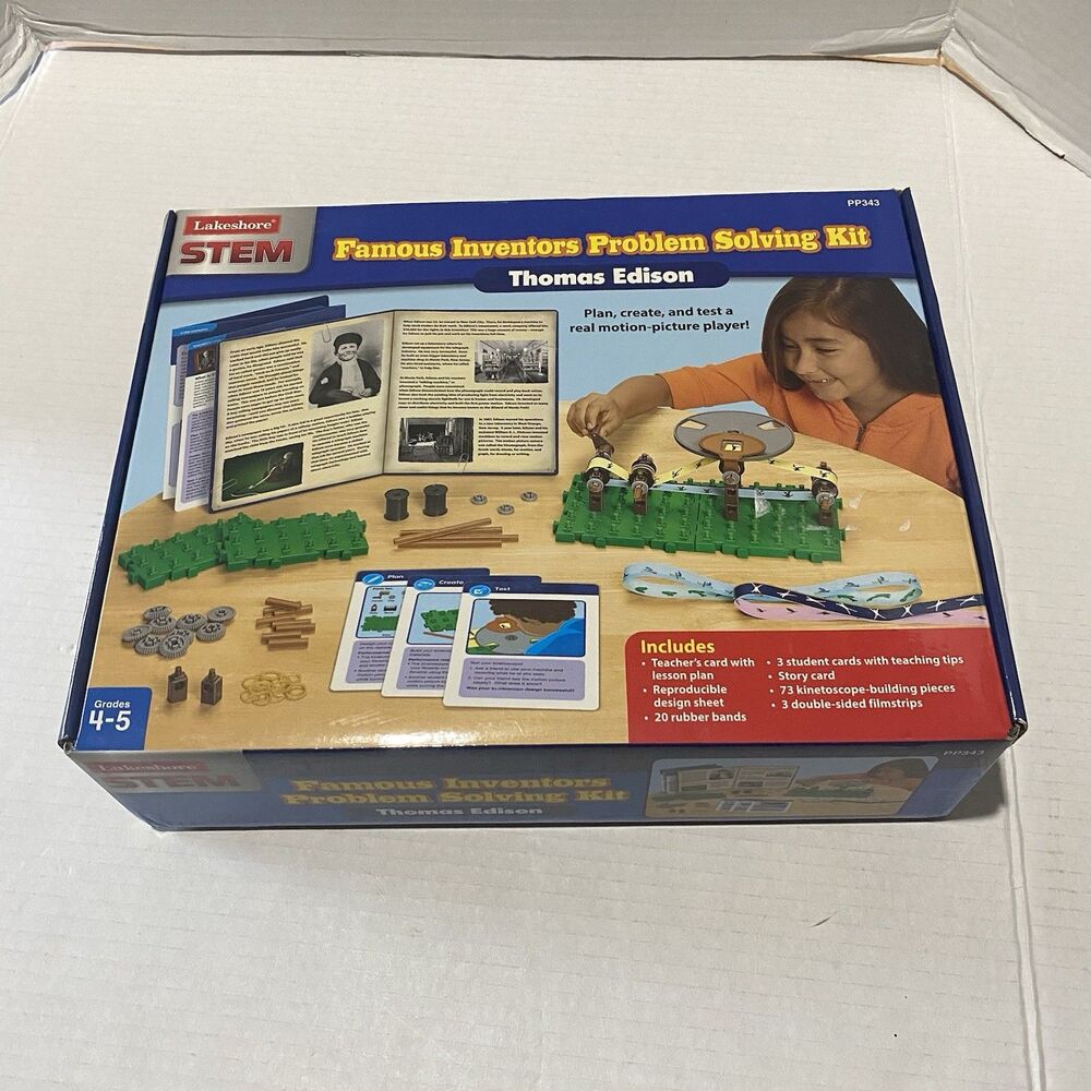 Lakeshore STEM Famous Inventors Problem Solving Kit Thomas Edison RARE!